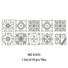10Pcs Blue  Gray Matte Surface Tile Stickers Peel  Stick Floor  Wall Decals 3