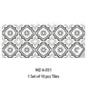 10Pcs Blue  Gray Matte Surface Tile Stickers Peel  Stick Floor  Wall Decals 23