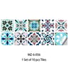 10Pcs Blue  Gray Matte Surface Tile Stickers Peel  Stick Floor  Wall Decals 26