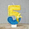 Cute Yellow Banana Man Number 09 Candle Cartoon Anime Kids Birthday Cake Topper 5