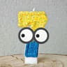Cute Yellow Banana Man Number 09 Candle Cartoon Anime Kids Birthday Cake Topper 27