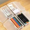 Transparent Plastic Pencil Box Clear Storage Organizer For School  Office Supplies 7