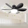 E27 Socket 30W LED Ceiling Fan Light With Wireless Remote Dimmable Home Airflow Lamp 85265V 7
