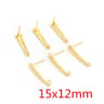 20pcs 316 Stainless Steel Gold Geometric Earring Stud Posts Connector Findings For DIY Jewelry Maki 13