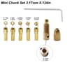 Mini Brass Drill Chuck Collet Set For Electric Motor Shaft Micro Twist Drill Bit Adapter 8
