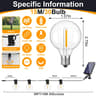 Solar G40 Globe LED String Lights Outdoor Waterproof Shatterproof Bistro Lamp 9