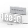 LED Mirror Digital Alarm Clock Snooze Time Temperature Electronic Table 6