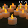 Flameless LED Tea Light Candles Flickering Warm Light Set Remote Control 11