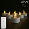 Flameless LED Tea Light Candles Flickering Warm Light Set Remote Control 7