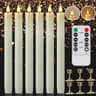 Flameless LED Taper Candles Remote Control Timer Flickering Candlesticks Set 9