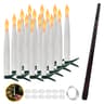Floating Candles With Magic Wand Remote Control Flickering Warm Light Set 8