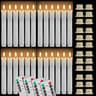 Flameless Flickering Ivory Taper Candles 3D Wick Remote Control Battery Set 8