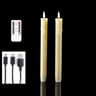 10 Inch USB Rechargeable LED Taper Candles Remote Control Flameless Set 9