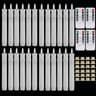 LED Flameless Flickering Taper Candles Remote Ivory Candlesticks Set 21