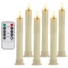 3D Flame Flickering Taper LED Candles Remote Timer Flameless Candlesticks 11