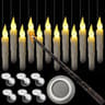 12 Pcs Magic Floating Candles Wand Remote Hanging LED Lights Halloween Decor 8