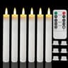 Flameless Taper Candles Remote Timer LED Candlesticks Flickering Window Decor 6