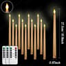 Bulk Flickering LED Flameless Taper Candles Remote Control Wedding Christmas Set 8