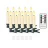 Waterproof Outdoor LED Taper Candles Remote Control Battery Operated Lights 6