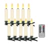 LED Christmas Tree Clip Candles Remote Control Flickering 3D Wick Taper Lights 6