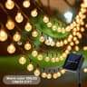 12M 100 LED Solar Bubble Ball String Lights 8 Modes Outdoor Garden Party Lamp 9