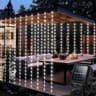 300 LED Solar Curtain String Lights Outdoor Waterproof Backyard Fairy Garland 7