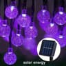 Solar Outdoor Bubble Ball String Lights 8 Modes Waterproof LED Fairy Lamp 7