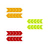 Arrow Reflective Bike Frame Stickers  Safety Cycling Decal Tape 26
