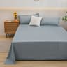 Solid Color Soft Microfiber Bed Flat Sheet Single  Double  Queen  King Bed 10