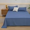 Solid Color Soft Microfiber Bed Flat Sheet Single  Double  Queen  King Bed 17
