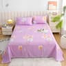 Red Flower Printed Flat Bed Sheet Reactive Printed Microfiber Top Sheet 11