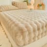 Fluffy Plush Rabbit Fleece Winter Fitted Bed Sheet Thickened Thermal Mattress Protector 9