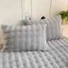 Fluffy Plush Rabbit Fleece Winter Pillow Shams 2pcs Set 48x74cm 8
