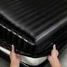 Luxury Satin Striped Silky Soft Fitted Sheet Deep Pocket Mattress Cover 10