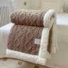 Double Layer Thick Warm Fleece Blanket Plush Autumn Winter Comforter For Bed  Sofa 8