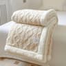 Double Layer Thick Warm Fleece Blanket Plush Autumn Winter Comforter For Bed  Sofa 13