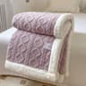 Double Layer Thick Warm Fleece Blanket Plush Autumn Winter Comforter For Bed  Sofa 12