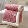 Double Layer Thick Warm Fleece Blanket Plush Autumn Winter Comforter For Bed  Sofa 11