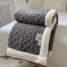 Double Layer Thick Warm Fleece Blanket Plush Autumn Winter Comforter For Bed  Sofa 14