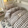 Nordic Washed Cotton Bedding Set Duvet Cover Flat Sheet  Pillowcase Set 10