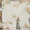 WrinkleFree Backdrop Curtain Drapes Soft Sheer Fabric Background For Weddings Photo Booths  Parties 11