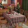Christmas Green Plaid Ruffled Tablecloth Washable AntiStain Table Cover For Kitchen  Holiday Weddin 10