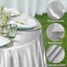 60 Inch Round Satin Tablecloth Silk Smooth Table Cover Overlay For Christmas Dining  Wedding Decor 14
