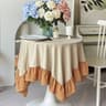 Retro Farmhouse Ruffle Cotton Tablecloth Flounces Washable Cover For Kitchen Baby Shower  Weddings 14
