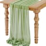 Sage Green Chiffon Table Runner Rustic Sheer Gauze Decor For Wedding  Baby Shower 12
