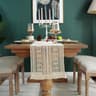 Boho Beige Crochet Macrame Table Runner With Tassels Vintage Farmhouse Decor For Wedding  Baby Show 6