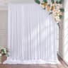 White Polyester Backdrop Curtain Panel Drape For Wedding Photo Studio  Blackout Window Use 6