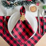 Christmas Buffalo Check Cotton Placemats Set Of 4 Reusable Xmas Dinner Mats For Kitchen 8