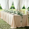 White Stretch Spandex Rectangle Tablecloth WrinkleFree Fitted Polyester Cover For Wedding  Party De 8