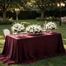 White Stretch Spandex Rectangle Tablecloth WrinkleFree Fitted Polyester Cover For Wedding  Party De 9